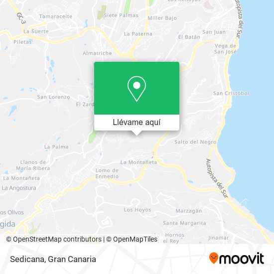 Mapa Sedicana