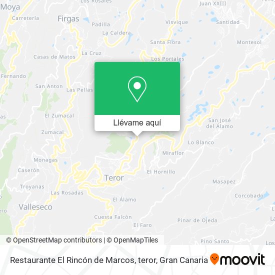 Mapa Restaurante El Rincón de Marcos, teror