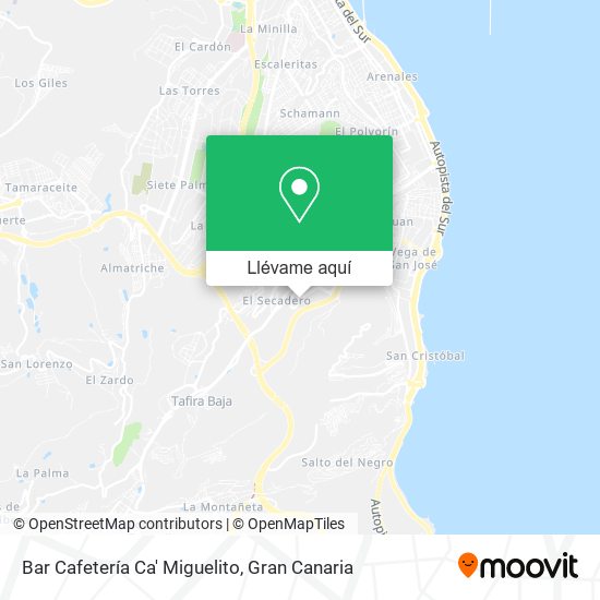 Mapa Bar Cafetería Ca' Miguelito