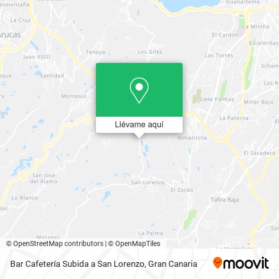 Mapa Bar Cafetería Subida a San Lorenzo