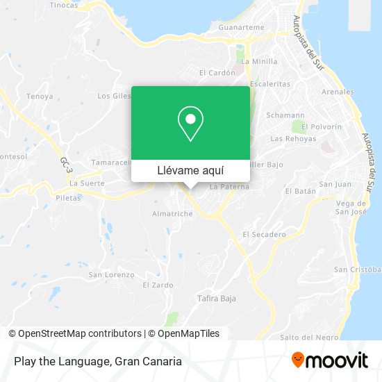 Mapa Play the Language