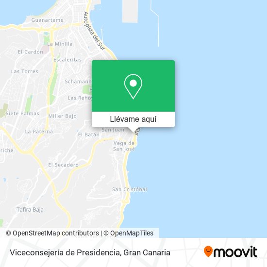 Mapa Viceconsejería de Presidencia