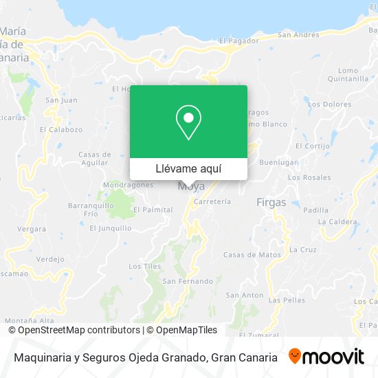 Mapa Maquinaria y Seguros Ojeda Granado