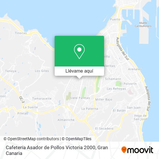 Mapa Cafetería Asador de Pollos Victoria 2000