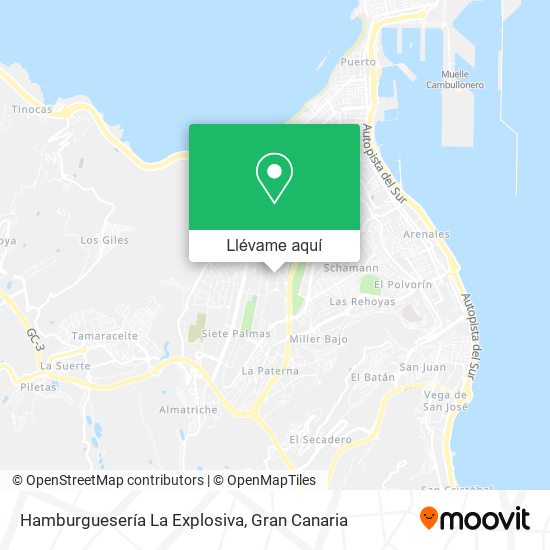 Mapa Hamburguesería La Explosiva