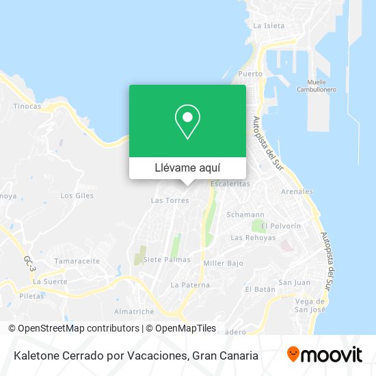 Mapa Kaletone Cerrado por Vacaciones