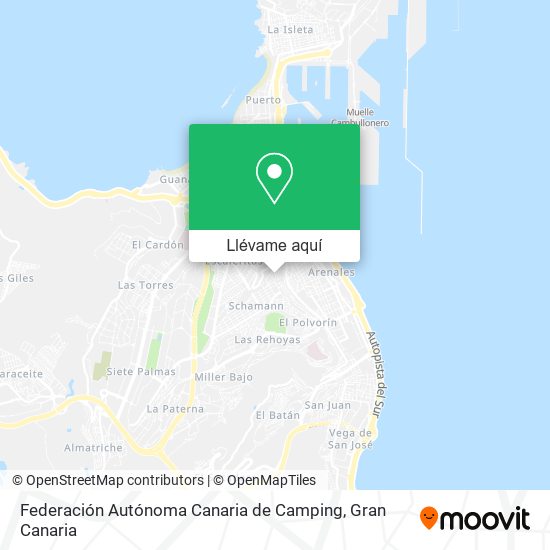 Mapa Federación Autónoma Canaria de Camping