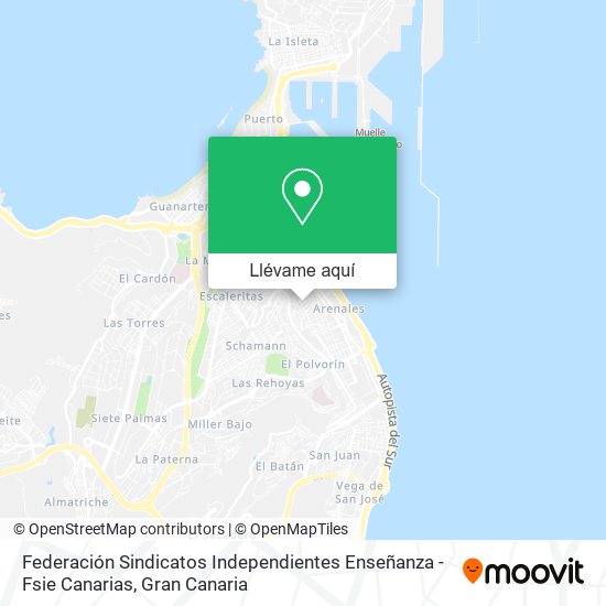 Mapa Federación Sindicatos Independientes Enseñanza - Fsie Canarias