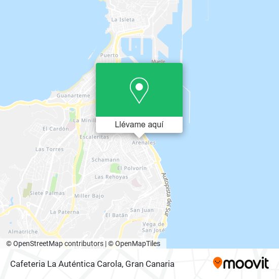Mapa Cafeteria La Auténtica Carola