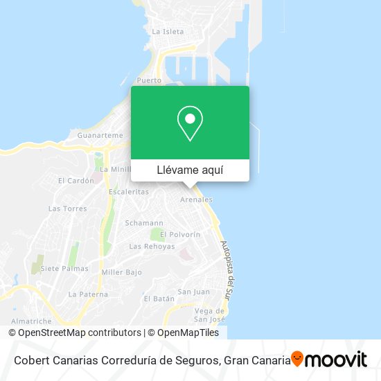 Mapa Cobert Canarias Correduría de Seguros