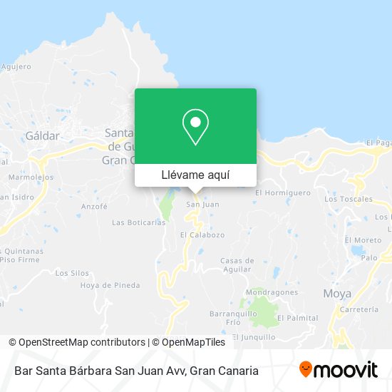 Mapa Bar Santa Bárbara San Juan Avv