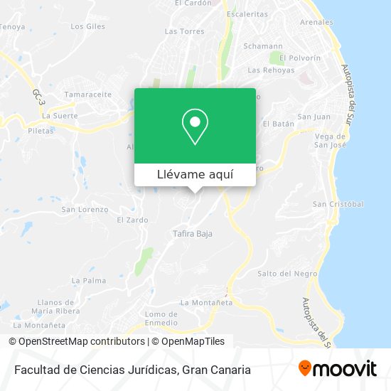 Mapa Facultad de Ciencias Jurídicas