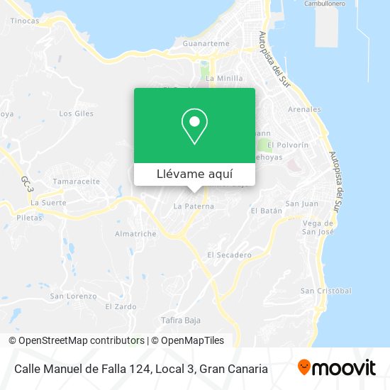 Mapa Calle Manuel de Falla 124, Local 3