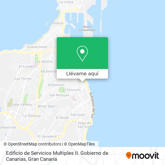 Mapa Edificio de Servicios Multiples II. Gobierno de Canarias