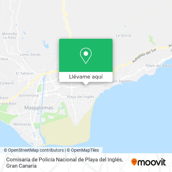 Mapa Comisaría de Policía Nacional de Playa del Inglés