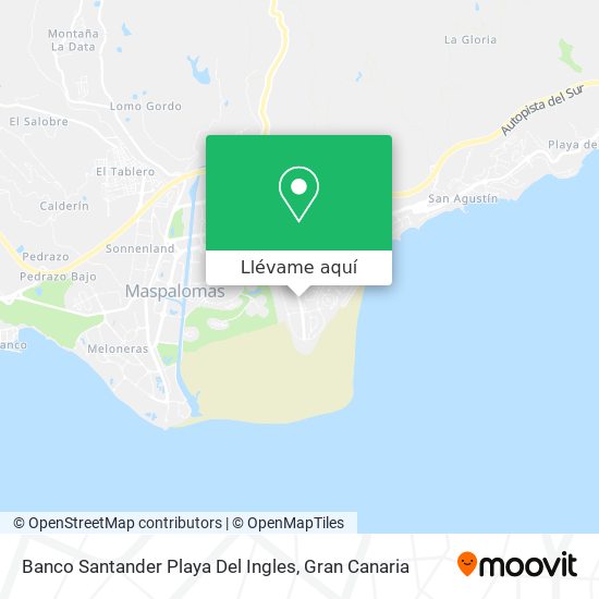 Mapa Banco Santander Playa Del Ingles