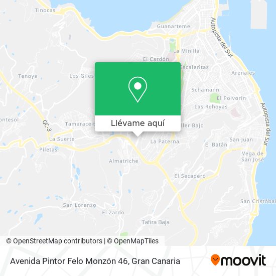 Mapa Avenida Pintor Felo Monzón 46