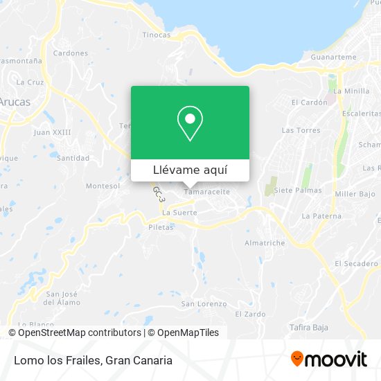 Mapa Lomo los Frailes