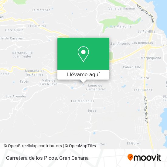 Mapa Carretera de los Picos