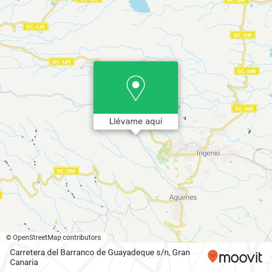 Mapa Carretera del Barranco de Guayadeque s / n