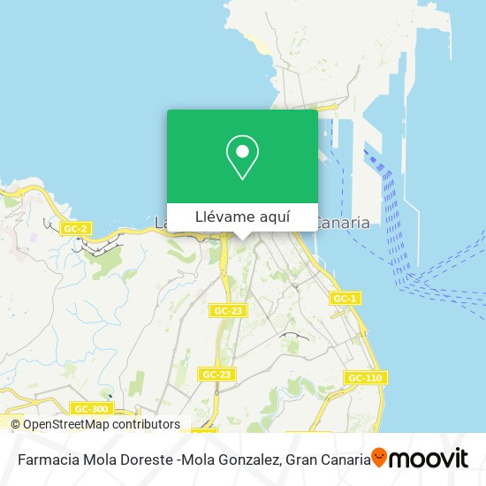 Mapa Farmacia Mola Doreste -Mola Gonzalez