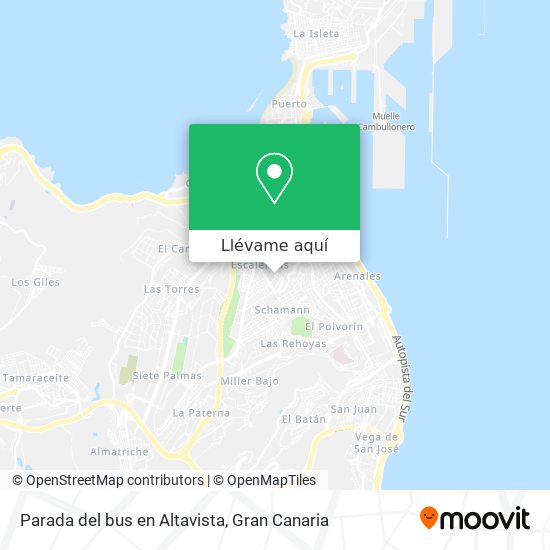 Mapa Parada del bus en Altavista