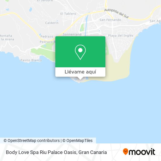 Mapa Body Love Spa Riu Palace Oasis