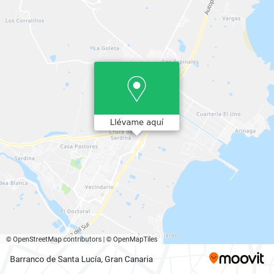 Mapa Barranco de Santa Lucía