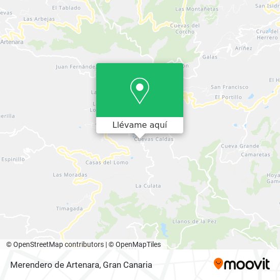 Mapa Merendero de Artenara