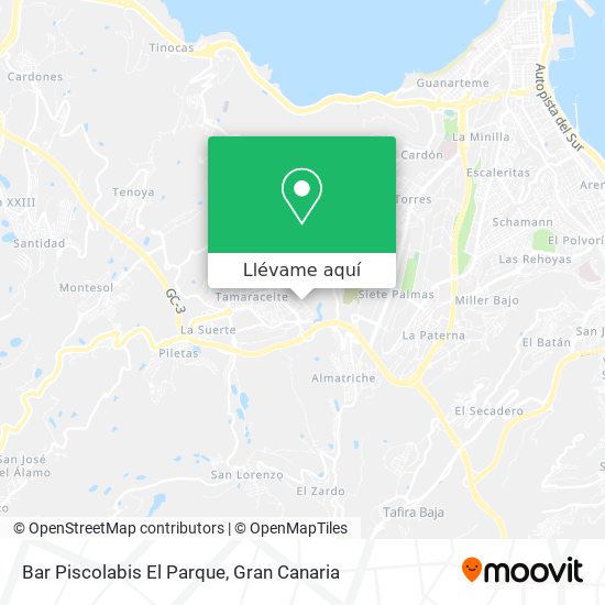 Mapa Bar Piscolabis El Parque