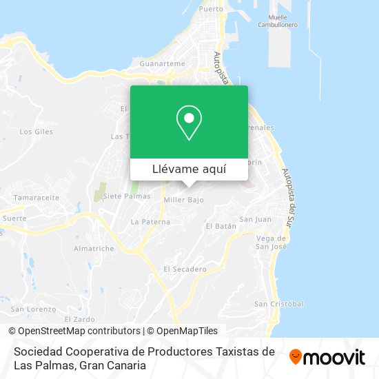 Mapa Sociedad Cooperativa de Productores Taxistas de Las Palmas