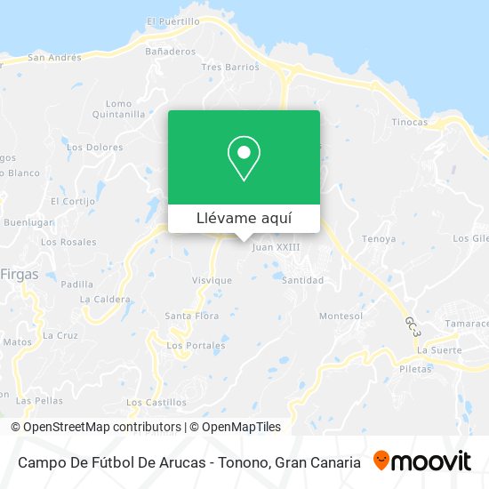 Mapa Campo De Fútbol De Arucas - Tonono