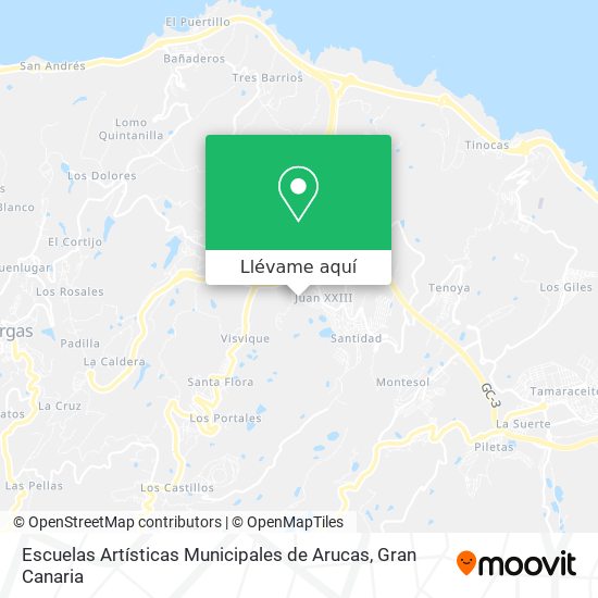 Mapa Escuelas Artísticas Municipales de Arucas