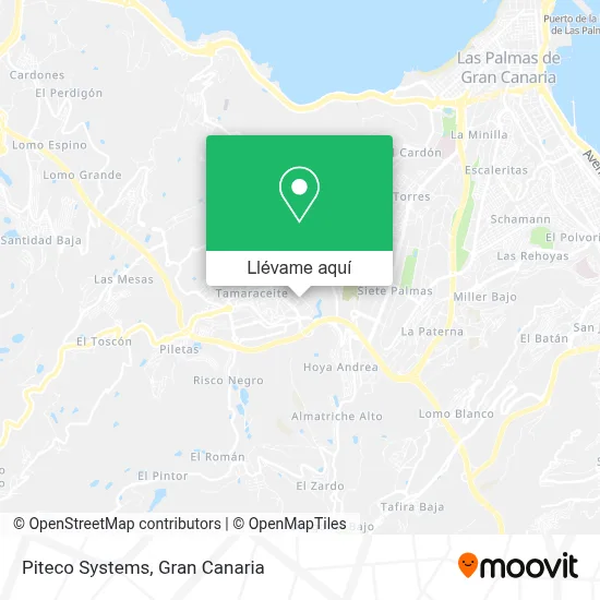 Mapa Piteco Systems