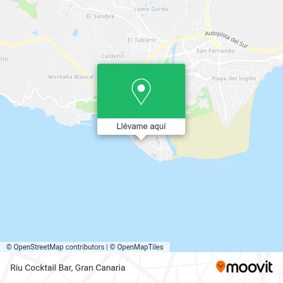 Mapa Riu Cocktail Bar