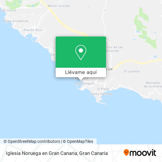 Mapa Iglesia Noruega en Gran Canaria