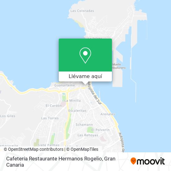 Mapa Cafetería Restaurante Hermanos Rogelio