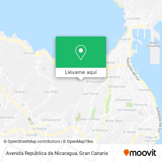 Mapa Avenida República de Nicaragua