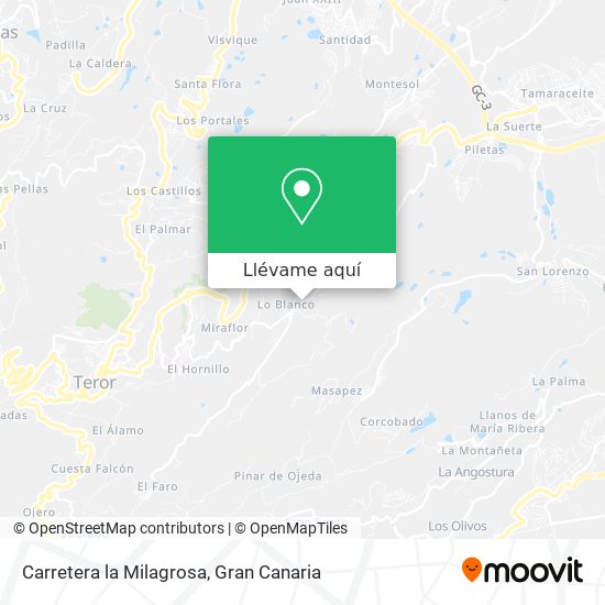 Mapa Carretera la Milagrosa