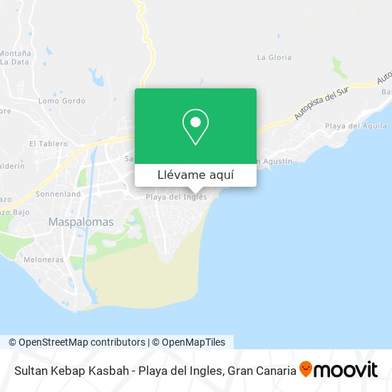 Mapa Sultan Kebap Kasbah - Playa del Ingles