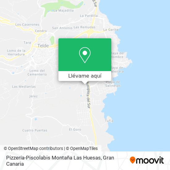 Mapa Pizzería-Piscolabis Montaña Las Huesas