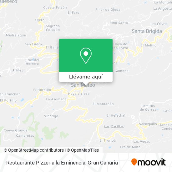 Mapa Restaurante Pizzeria la Eminencia