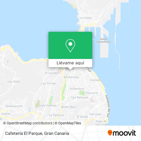 Mapa Cafetería El Parque