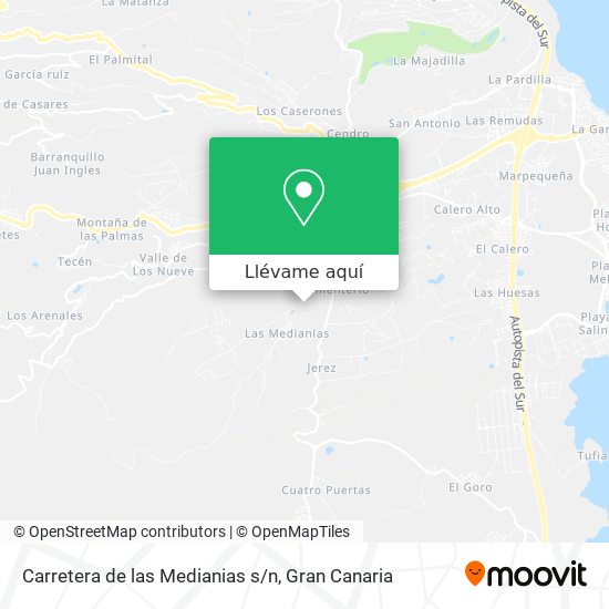 Mapa Carretera de las Medianias s/n