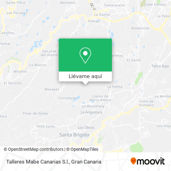 Mapa Talleres Mabe Canarias S.l.