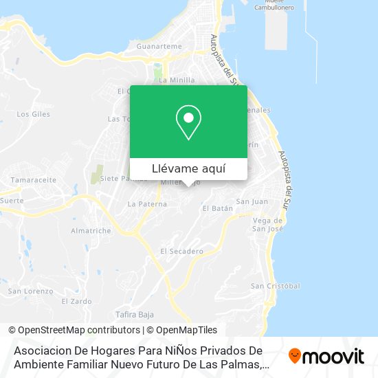 Mapa Asociacion De Hogares Para NiÑos Privados De Ambiente Familiar Nuevo Futuro De Las Palmas