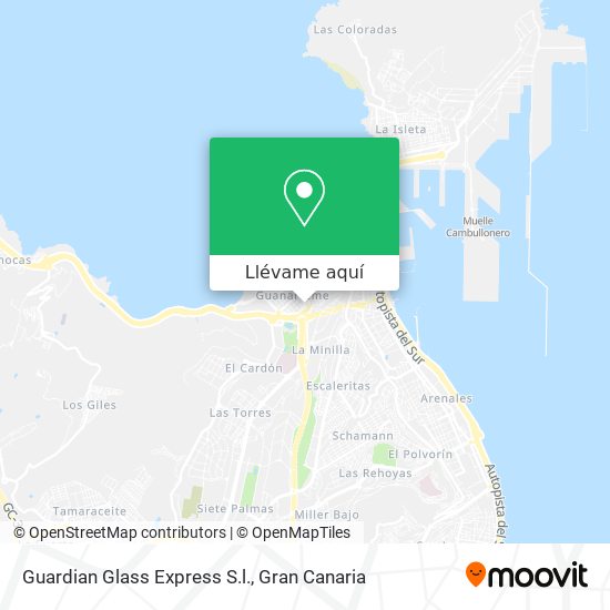 Mapa Guardian Glass Express S.l.