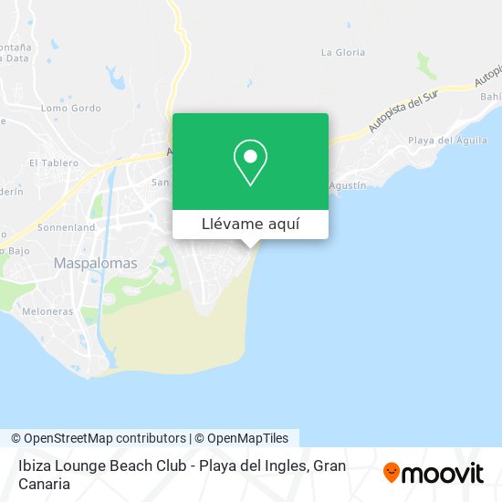 Mapa Ibiza Lounge Beach Club - Playa del Ingles