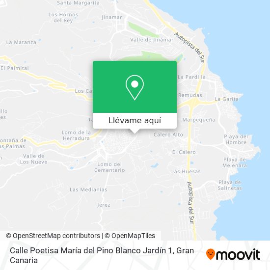 Mapa Calle Poetisa María del Pino Blanco Jardín 1