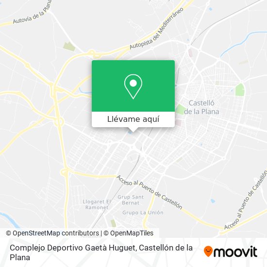Mapa Complejo Deportivo Gaetà Huguet